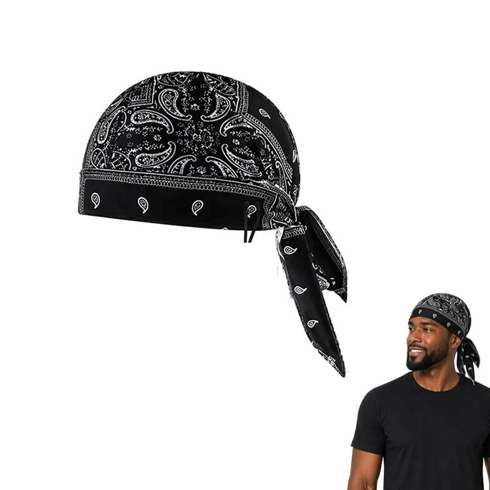 Paisley Cooling Durag Headscarf – Breathable Sweat-Wicking Bandana