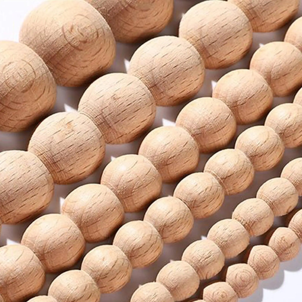 15.75" Decorative Wood Bobbin Trim 10PCS Beaded Moulding Wall Decor