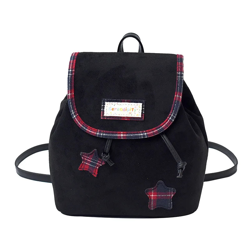 Nixie Vintage Chic College Style Backpack for Women Women's Backpack Nixie Black