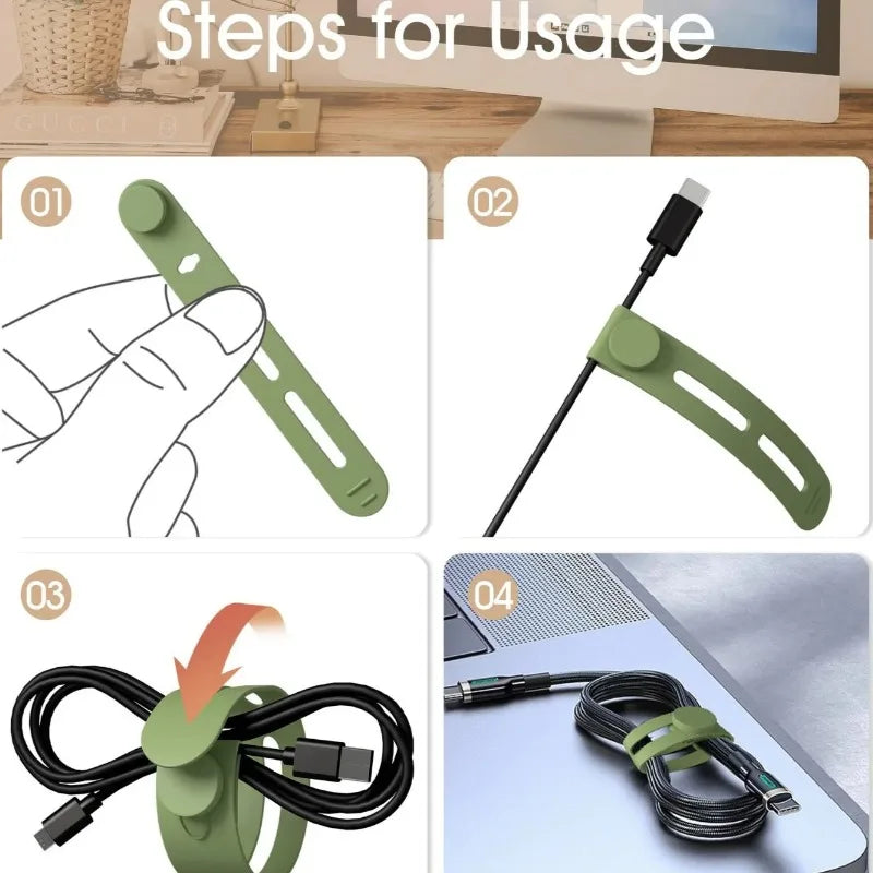 Portable Cable Organizer for Charging & Headphone Cables (5/10pk) Cable Organizer Nixie