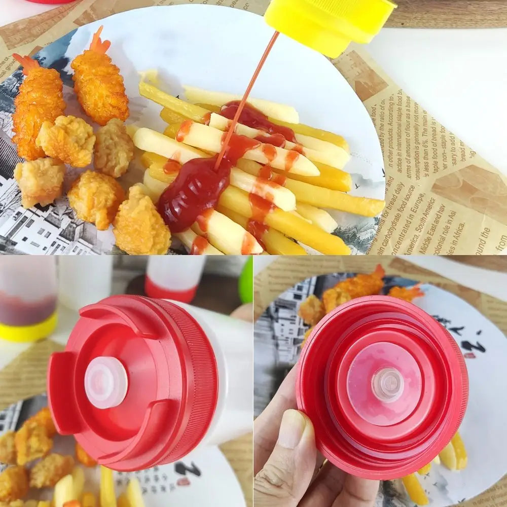 Double Head Squeeze Sauce Bottles 16oz 20oz 24oz | Food-Grade PP Condiment Squeeze Bottle Nixie
