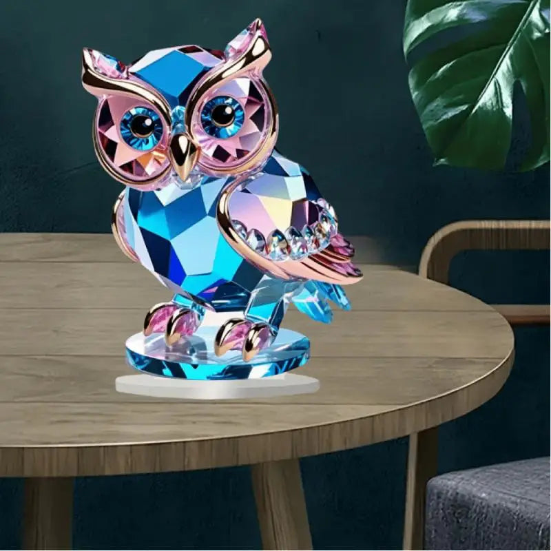 Crystal Acrylic Owl Desktop Ornament | Animal Home Decor Desktop Ornament Nixie