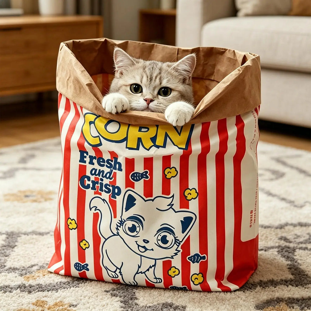 Crinkle Cat Paper Bag – Foldable Interactive Play & Hide Sack Cat Crinkle Toy Bag Nixie