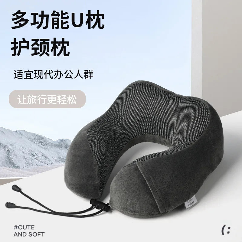 Memory Foam U-Shaped Travel Pillow – Magnetic, Ultra-Soft U-Shaped Travel Pillow Nixie