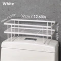 No-Drill Metal Bathroom Toilet Storage Rack & Shelf Organizer Bathroom Storage Shelf Nixie white