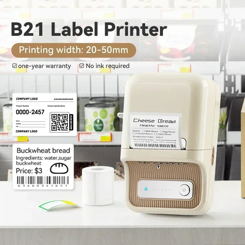 Niimbot B21/B1 Portable Bluetooth Thermal Label Printer
