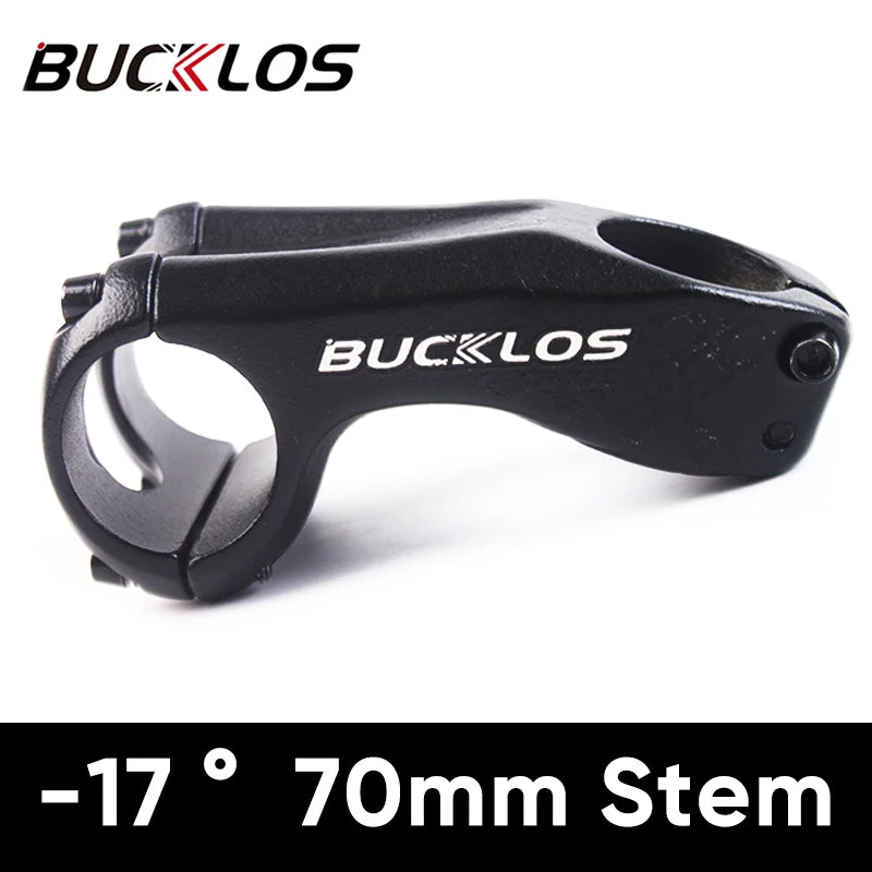 BUCKLOS 70mm Bike Stem 17° Negative Rise 31.8mm MTB Road Bicycle Bicycle Stem Nixie