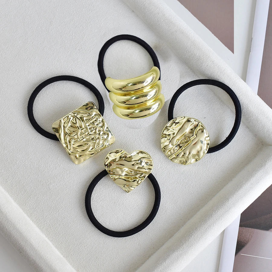 Metal Double-Layer Elastic Hair Bands & Scrunchies for Women Hair Scrunchies Nixie