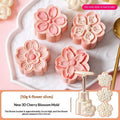 Cherry Blossom Mooncake Mold Press | Non-Stick Food Grade Mooncake Baking Mold Nixie A2
