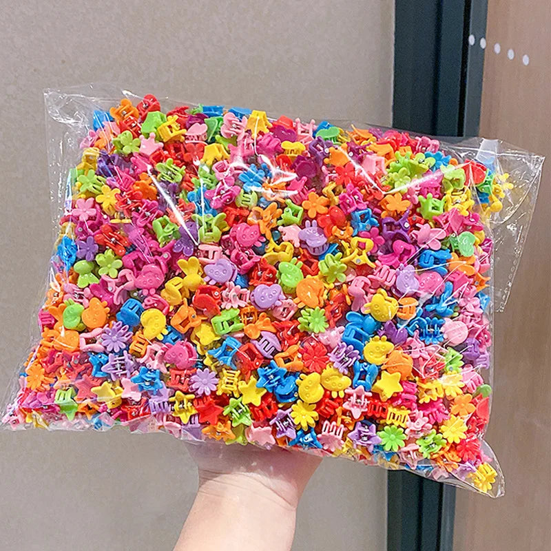 50pcs Kids Mini Hair Claw Clips – Flowers, Stars & Crowns Kids Hair Clips Nixie