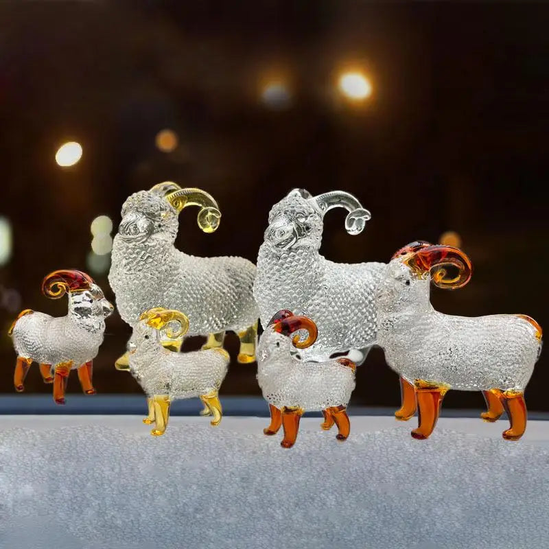 Crystal Sheep Figurine 2027 Zodiac Statue Home Décor Ornament Zodiac Figurine Nixie