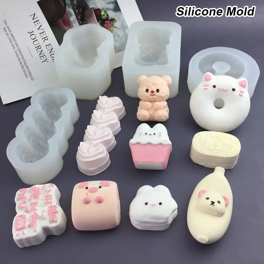 Cute Animal Silicone Baking Mold – Bunny & Kitten Cartoon Silicone Baking Mold Nixie