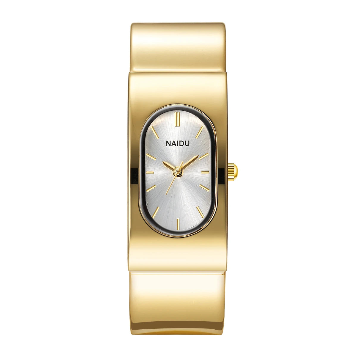 Women's Vintage Bracelet Quartz Watch – Oval Silver Dial
