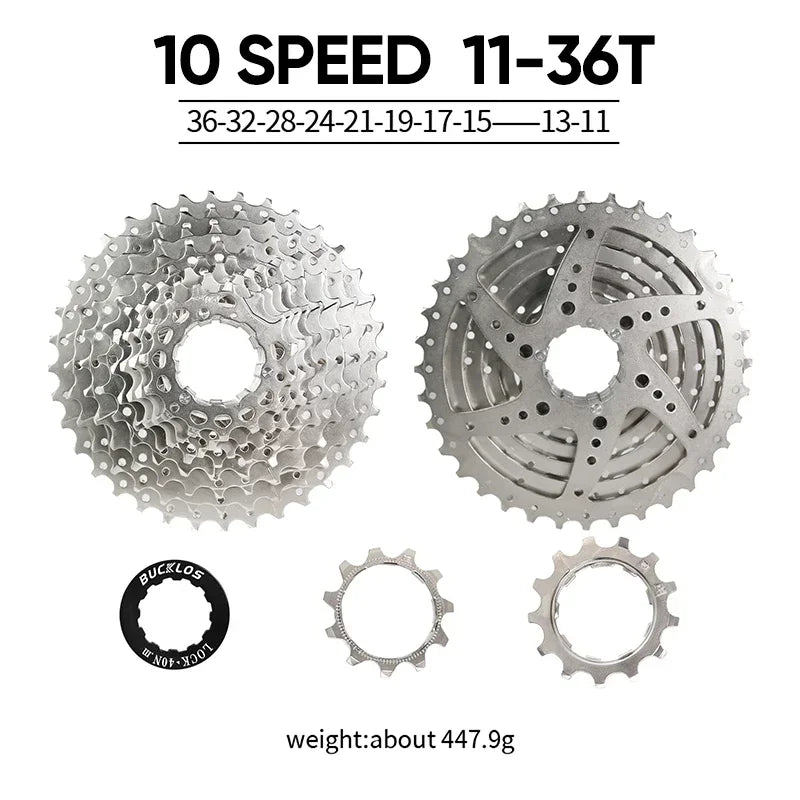 BUCKLOS 8-12 Speed Bike Cassette 36T-52T Shimano HG MTB Freewheel Bike Cassette Freewheel Nixie 10S 11-36T
