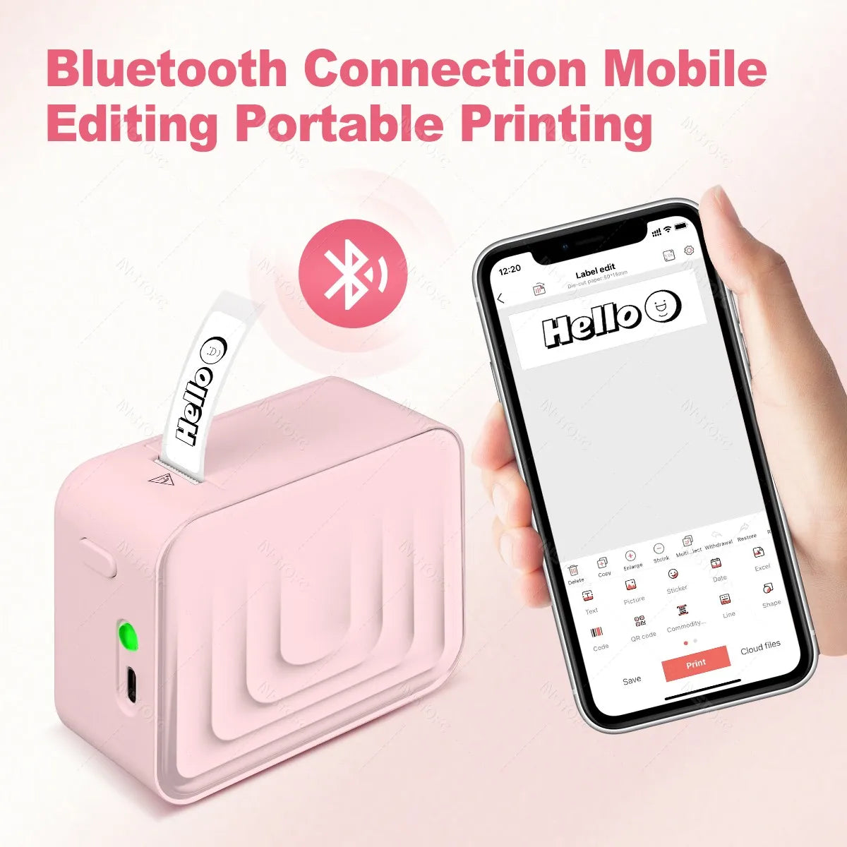 Marklife M1 Mini Bluetooth Thermal Label Printer – Inkless