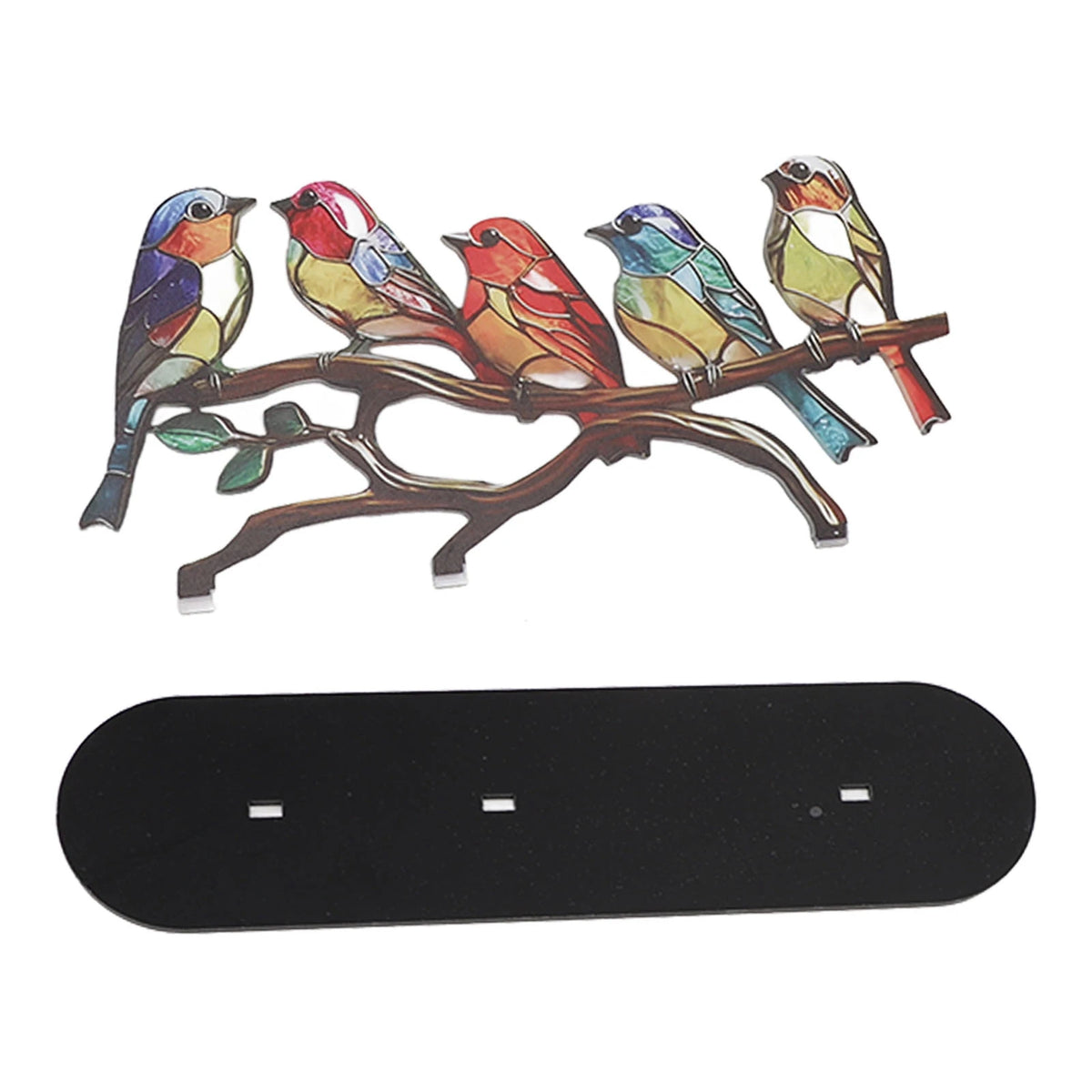 Colorful Acrylic Bird Figurines with Base | Decorative Statues Bird Figurine Set Nixie
