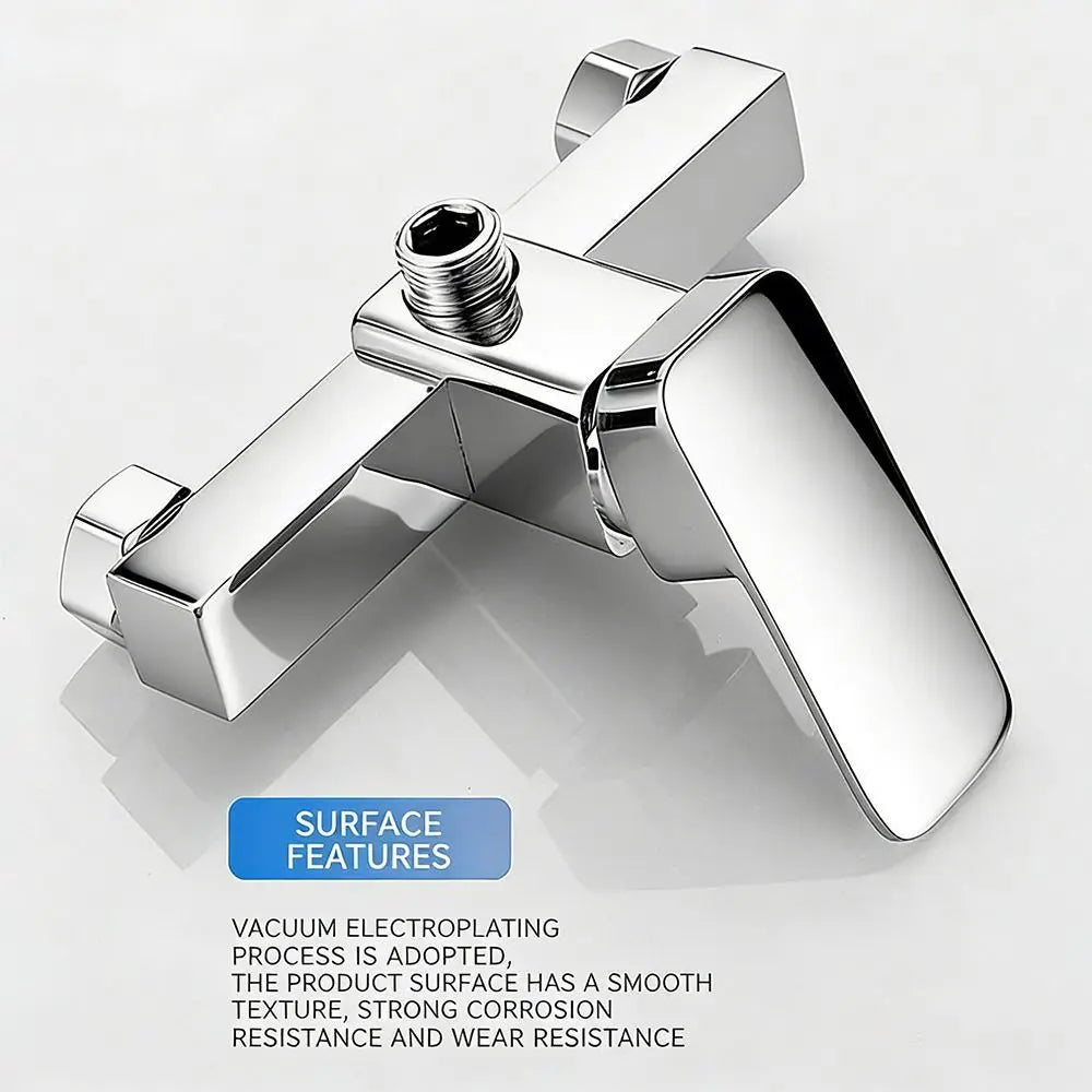 Chrome Alloy Shower Faucet G1/2 Hot Cold Wall Mount Tub Mixer Shower Faucet Nixie