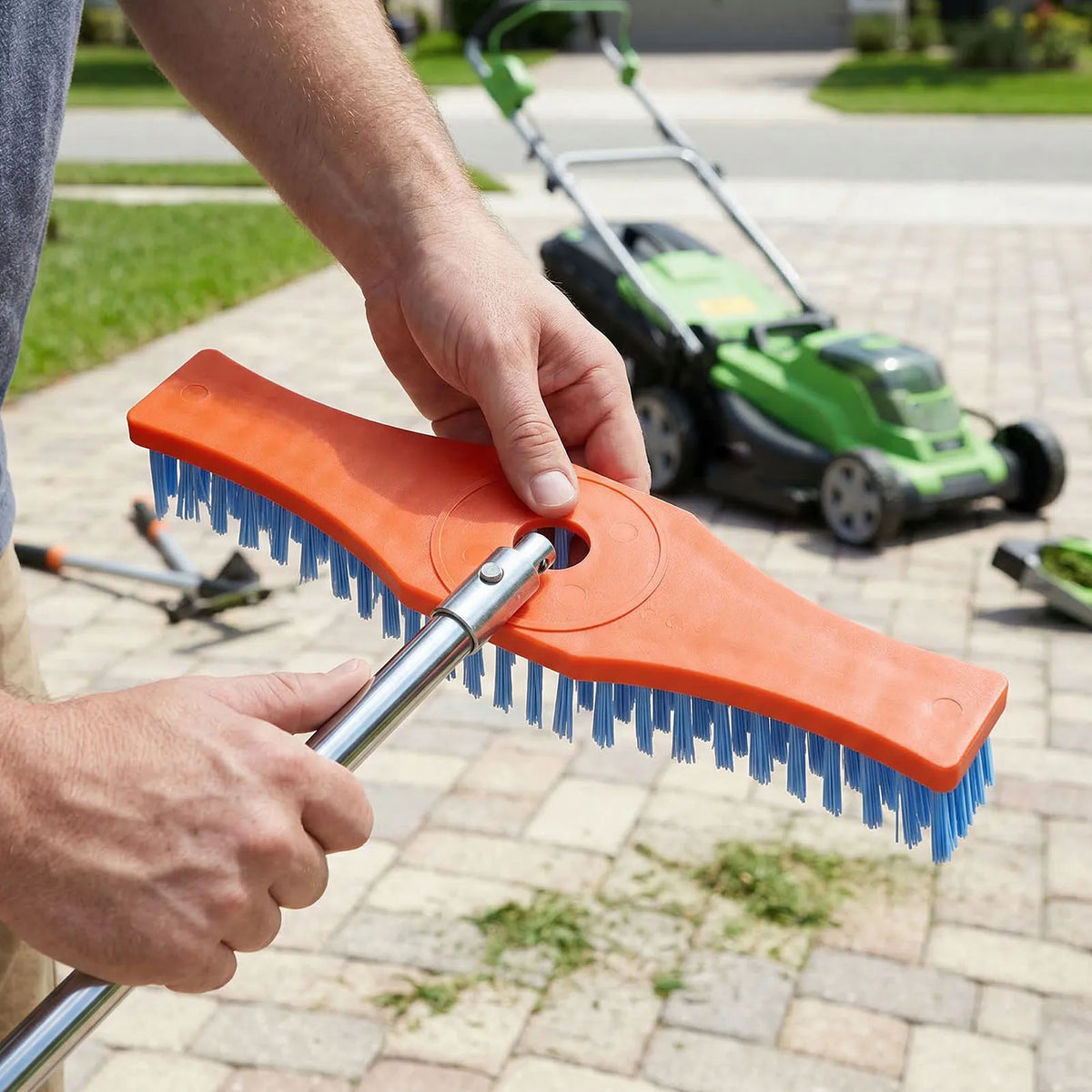 Lawn Mower Nylon Cleaning Brush Head | Garden Weeding Tool Garden Cleaning Brush Nixie