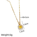 Geometric Pendant Clavicle Necklace Gold Stainless Steel Pendant Necklace Nixie XL2606-382