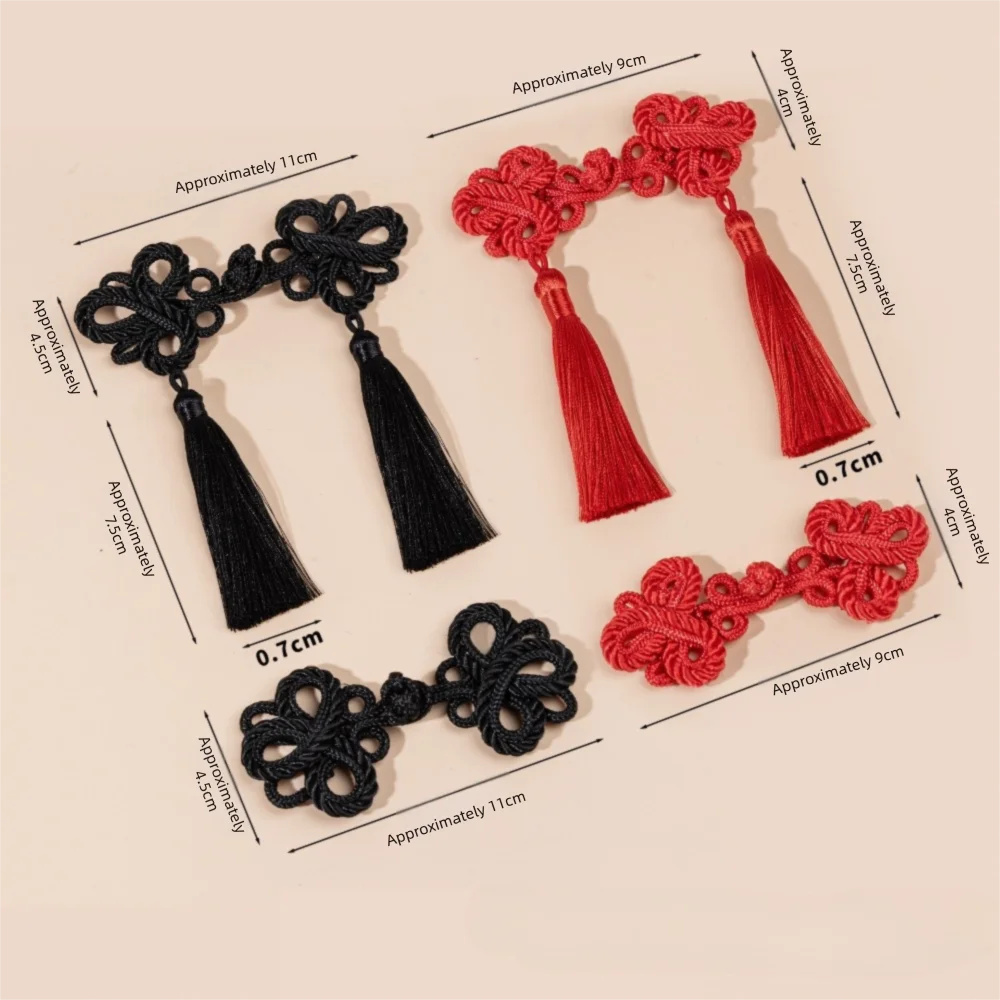 Chinese Knot Tassel Shank Buttons | DIY Plate Buckle 1 Pair Sewing Buttons Nixie