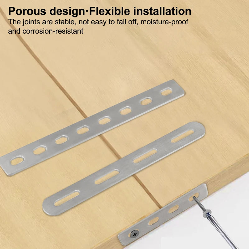 Stainless Steel Flat Corner Bracket Mending Plate for Furniture Corner Bracket Plate Nixie