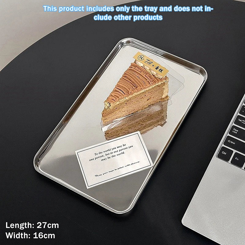 Stainless Steel Rectangular Cake Tray – Nordic Design