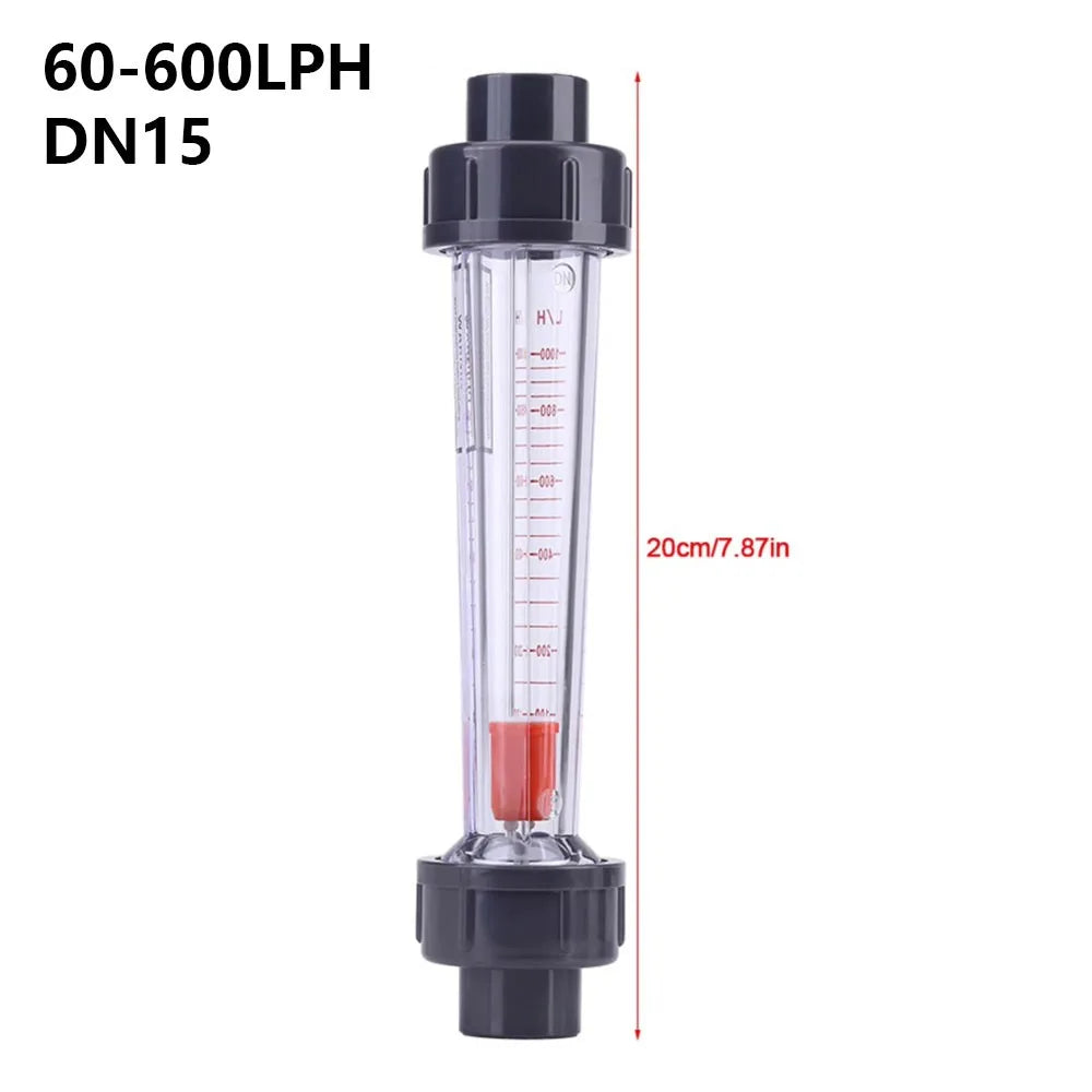 DN15 Plastic Liquid Float Flowmeter – 6-60LPH / 100-1000LPH Liquid Flow Meter Nixie DN15 60-600LPH