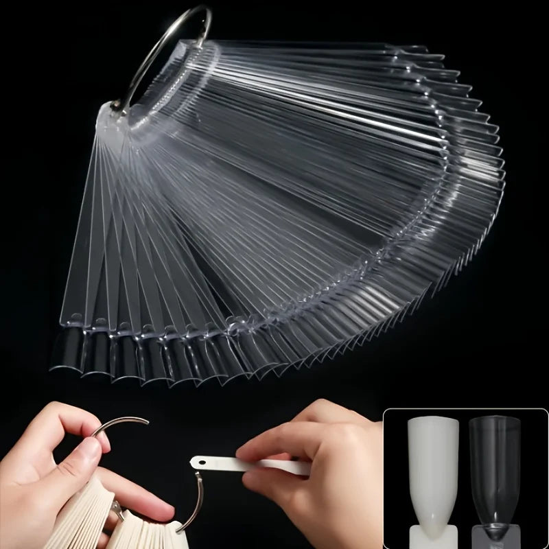 Nail Art Fan Swatch Display Stand – Gel Polish Color Chart Nail Swatch Display Nixie