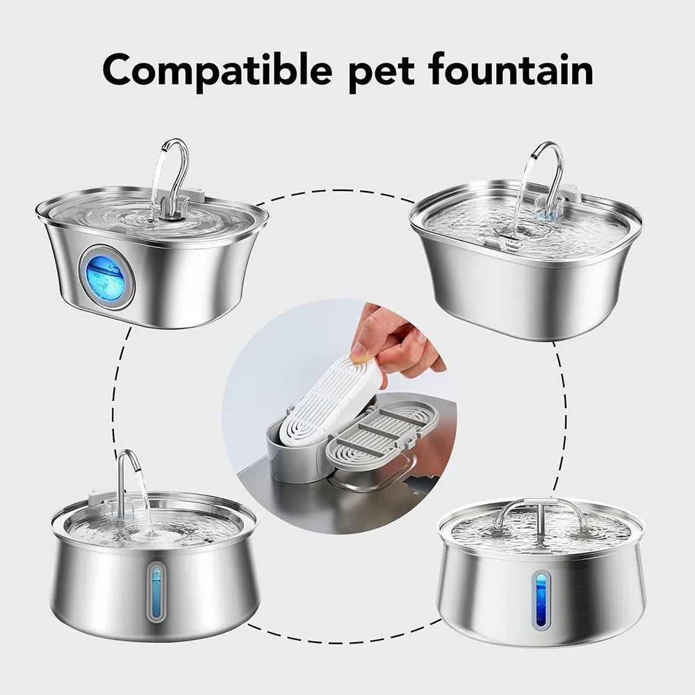 4L Stainless Steel Cat Drinking Fountain with Cycle Filter Pet Water Fountain Nixie