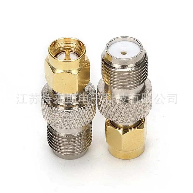 2pcs SMA Male to F Female RF Coaxial Adapter Gold Plated RF Coaxial Adapter Nixie