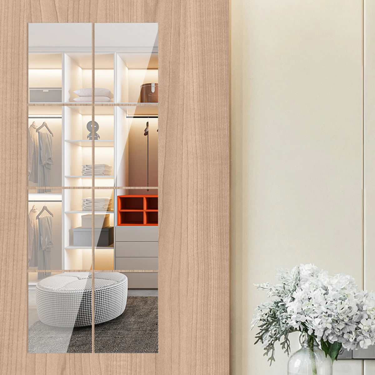 Self-Adhesive Mirror Wall Stickers – Flexible DIY Tiles 10/40Pcs