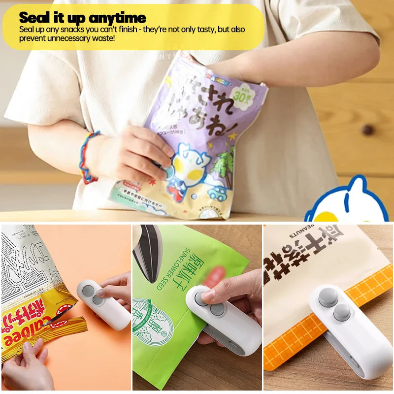 Mini 2-in-1 Rechargeable Bag Sealer with Cutter USB-C Bag Sealer Nixie