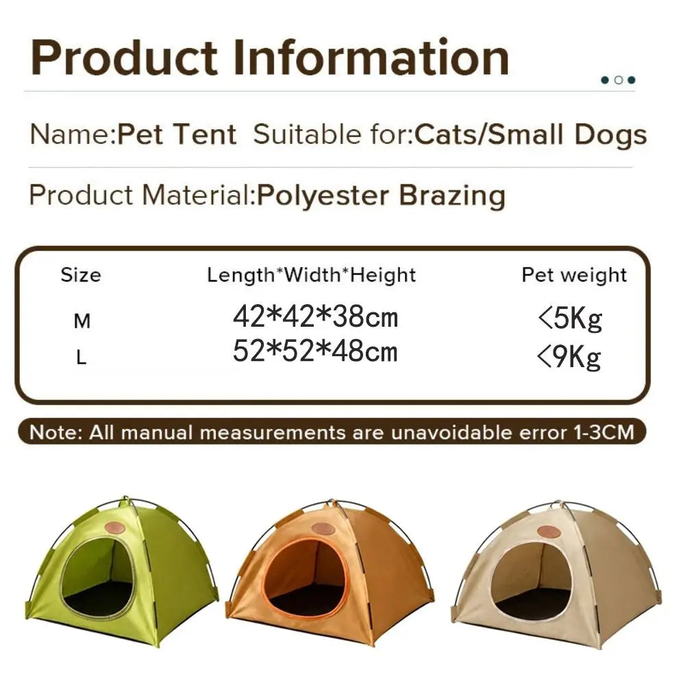Foldable Cat Tent House – Breathable Waterproof Indoor Pet Kennel Cat Tent House Nixie