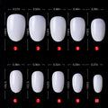 500pcs Press On Nails Short Oval Full Cover Acrylic Tips Press On Nail Tips Nixie 500PCS-WHITE