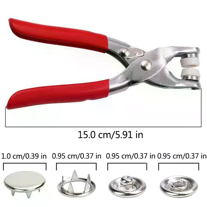 Metal Snap Fastener Kit with Pliers Press Tool for Sewing Snap Fastener Kit Nixie
