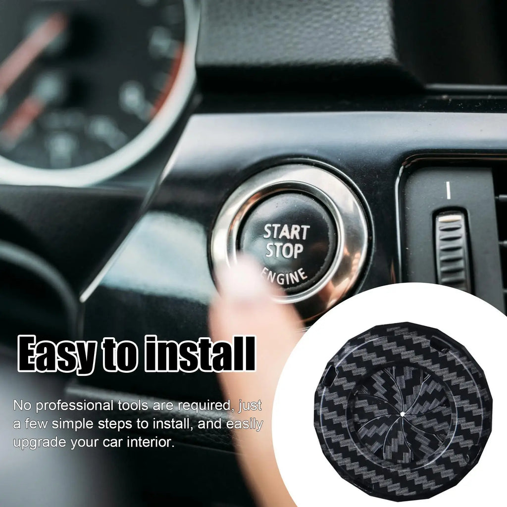 Carbon Fiber Push Start Button Cover – Car Ignition Ring