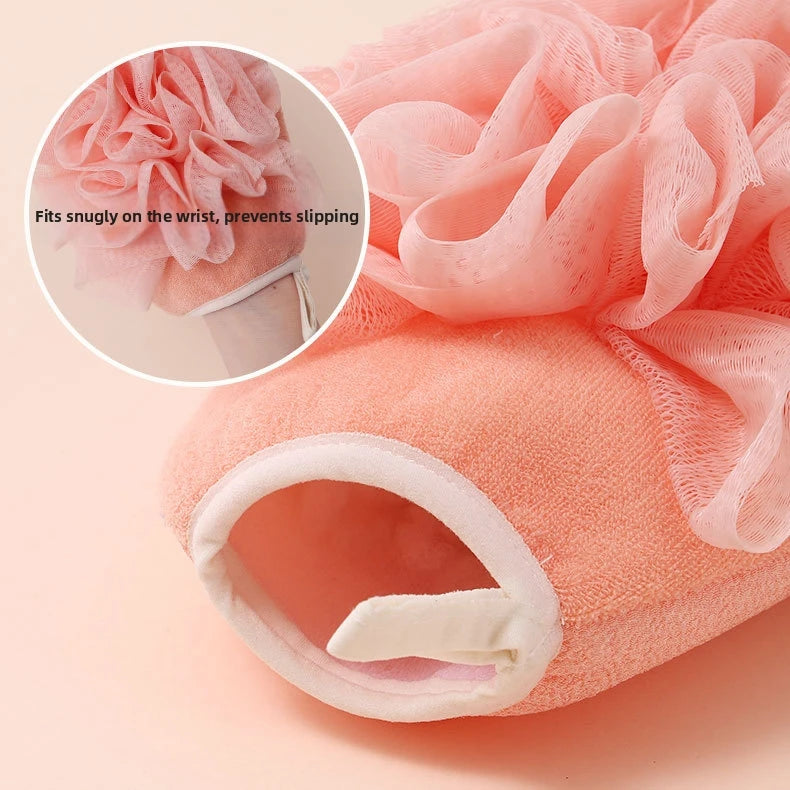 Double-Sided Exfoliating Bath Glove Body Scrubber & Massage Mitt Exfoliating Bath Glove Nixie