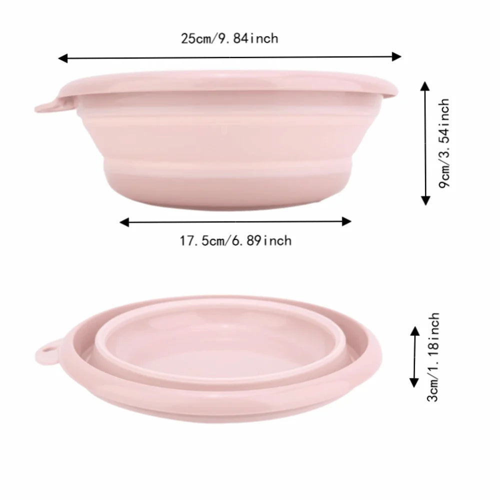 2-Pack Collapsible Foldable Wash Basin Plastic Tub | Space Saving