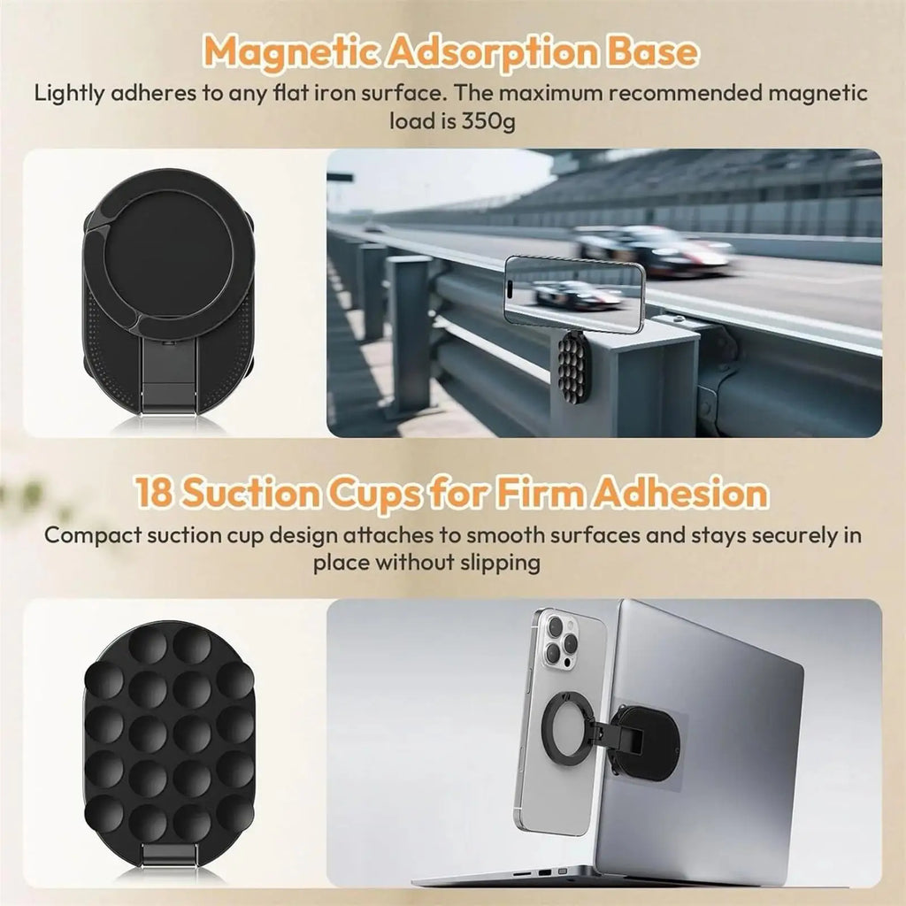 Magnetic Phone Mount Suction Cup – Car, Mirror & Gym Holder