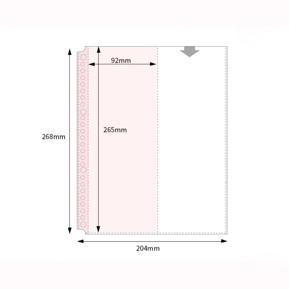 B5 Photocard Binder Sheets Transparent Acid-Free PP Sleeves