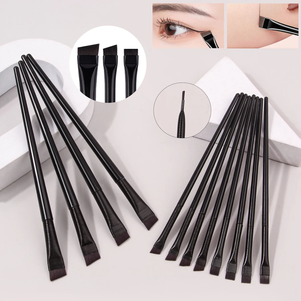12-Piece Eye Makeup Brush Set – Eyeliner, Eyeshadow & Brow Eye Makeup Brush Set Nixie
