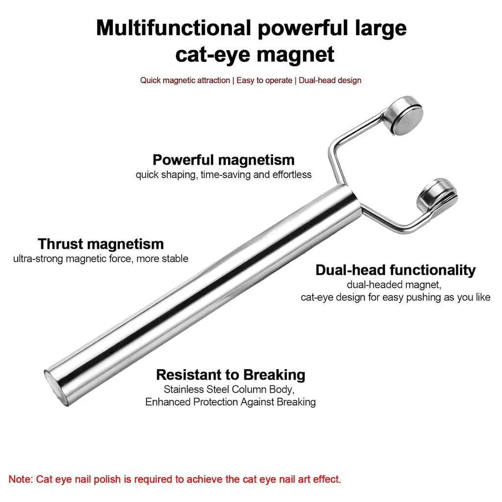 Dual-Head Cat Eye Nail Magnet Tool – Precision Gel Manicure Nail Art Magnet Nixie