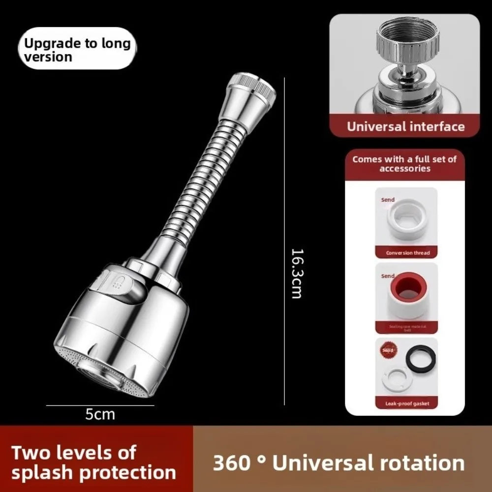 360° Rotating Faucet Bubbler – Water Saving Tap Nozzle Faucet Bubbler Nozzle Nixie Long Style