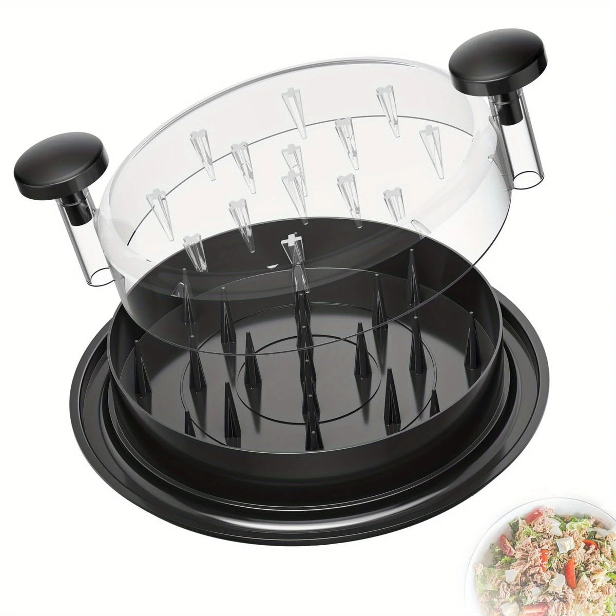 Chicken Shredder with Transparent Cover & Non-Slip Blade Meat Shredder Tool Nixie Transparent