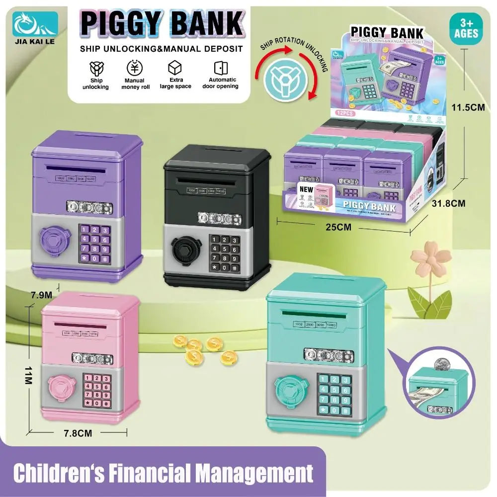 Kids Mini ATM Piggy Bank with Password | Money Saving Toy Kids Piggy Bank Nixie
