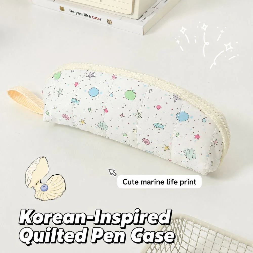 Ocean Print Pencil Case – Large Capacity Zipper Pen Pouch Pencil Case Nixie