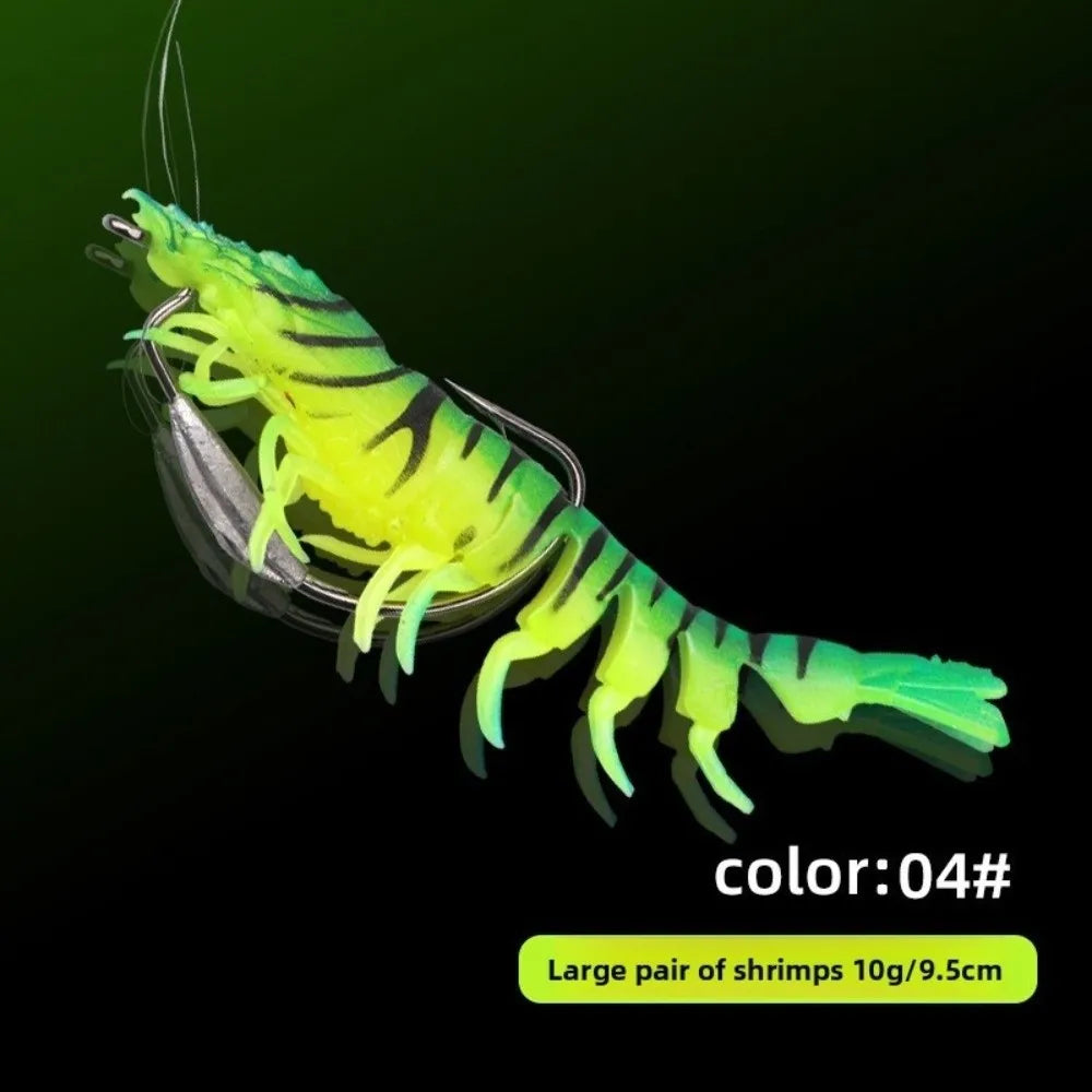 TPE Shrimp Fishing Lure 9.5cm 10g Pre-Rigged Soft Bait Soft Fishing Lure Nixie