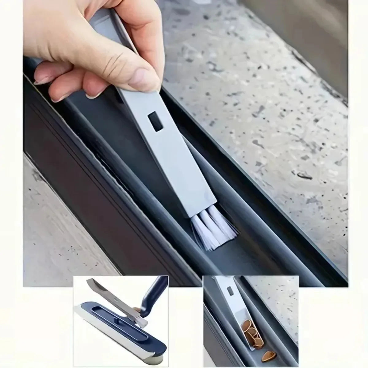 2-in-1 Telescopic Glass Cleaning Brush with Squeegee Glass Cleaning Brush Nixie