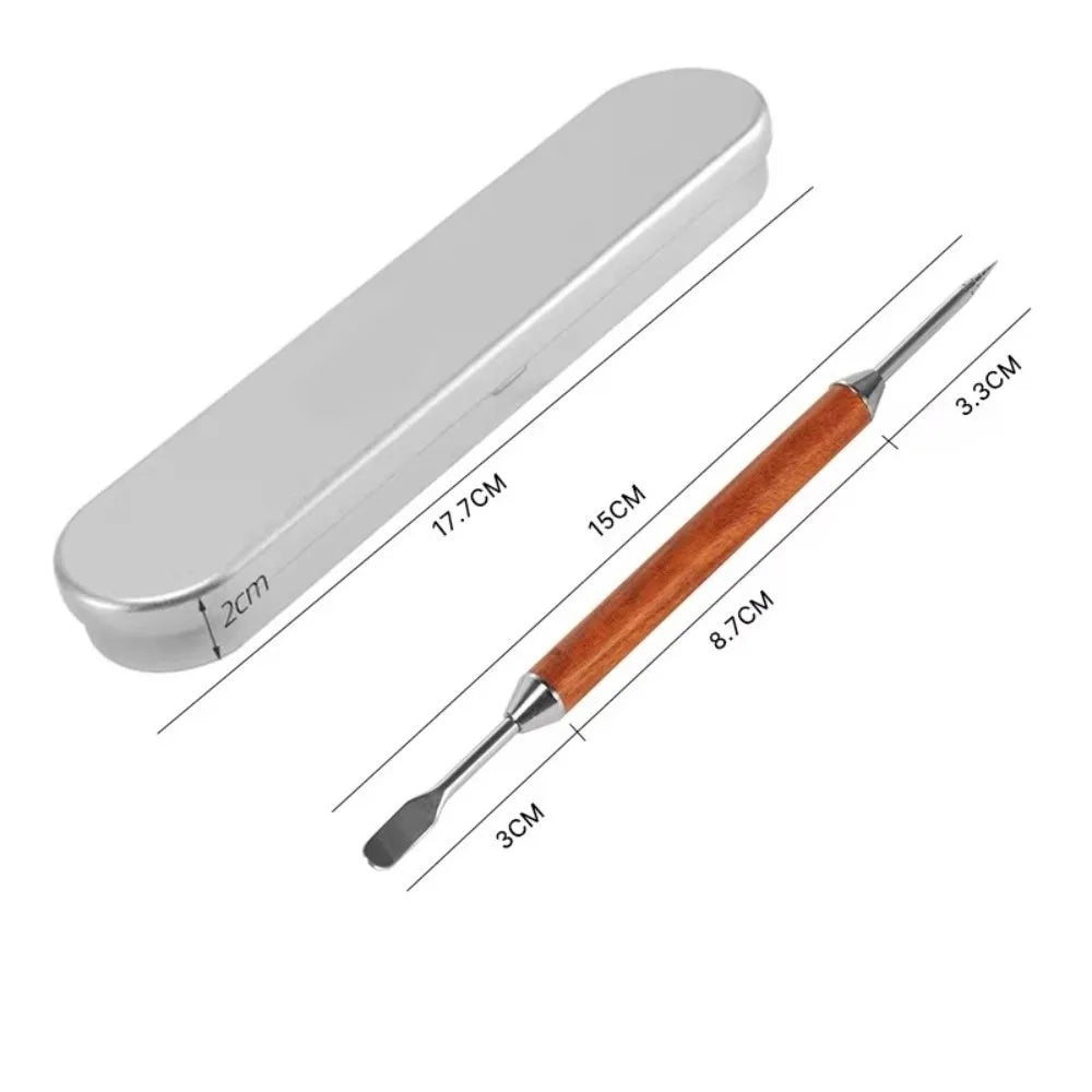 Wooden Handle Coffee Latte Art Pen – Needle & Spatula Tool Coffee Art Tool Nixie 1