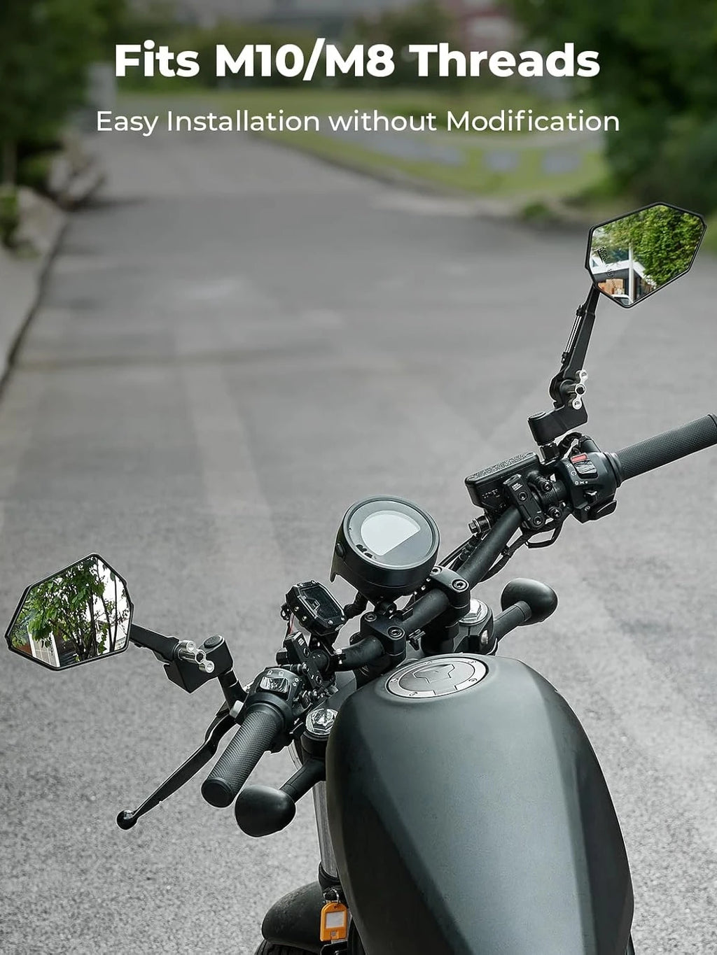 Aluminum Motorcycle Bar End Mirrors M8 M10 Universal | KEMITOUR Motorcycle Bar End Mirrors Nixie